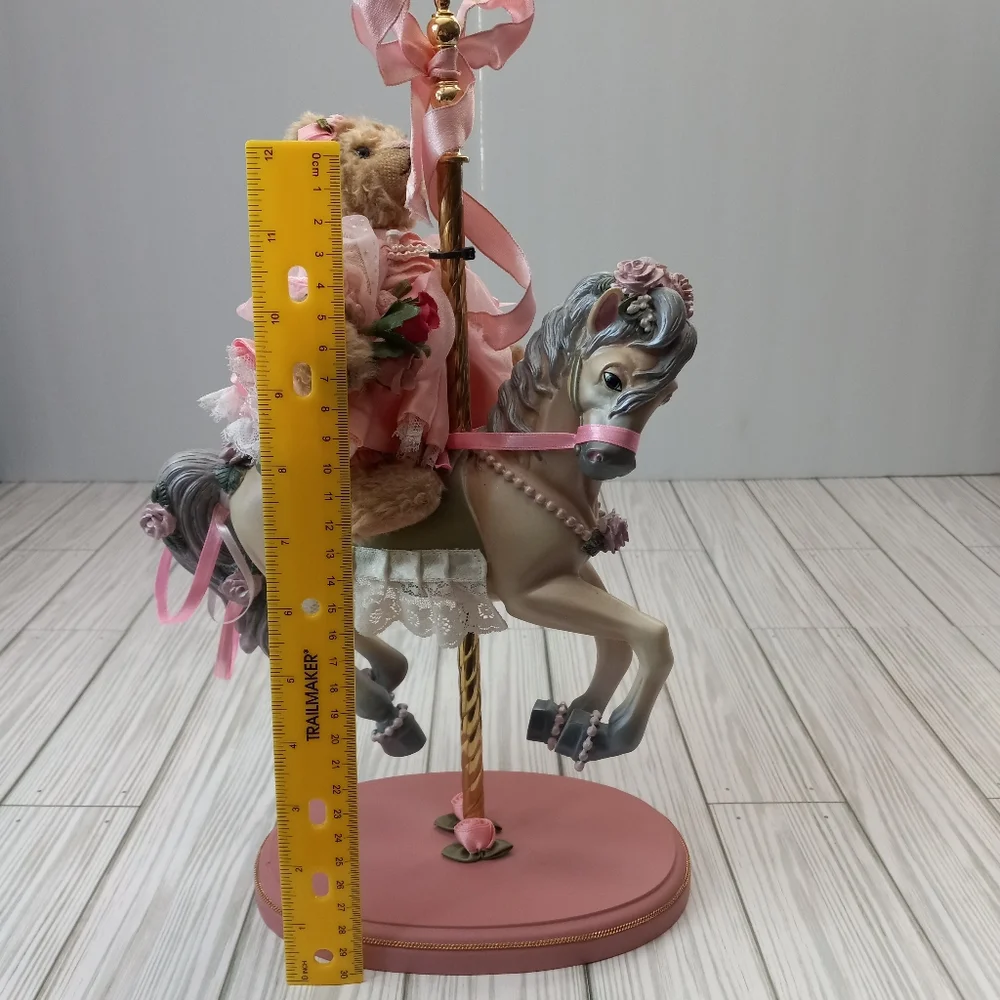 Ashton Drake Vintage 1997 Gallery Teddy Bears Coquette Carousel Horse